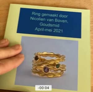 Panta Rhei ring in opdracht, Nicoline van Boven, juweelontwerpster