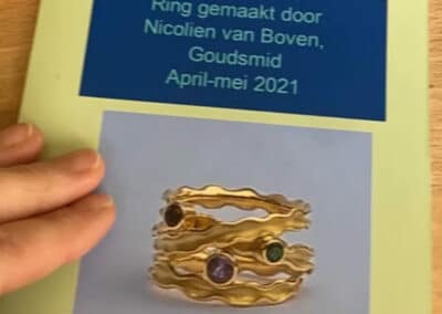 Panta Rhei ring in opdracht, Nicoline van Boven, juweelontwerpster